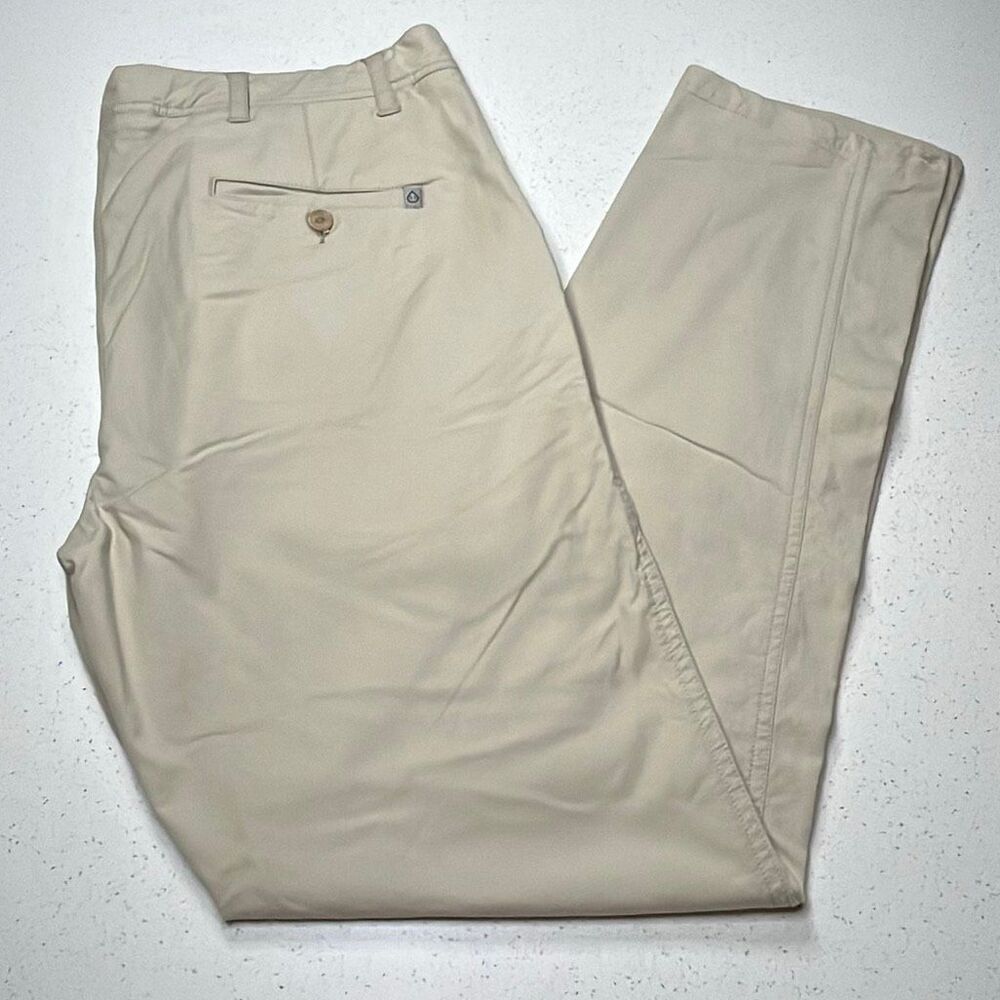 Tasc Performance Mens Chino Pants Khaki Organic Cotton Bamboo Stretch 38x34